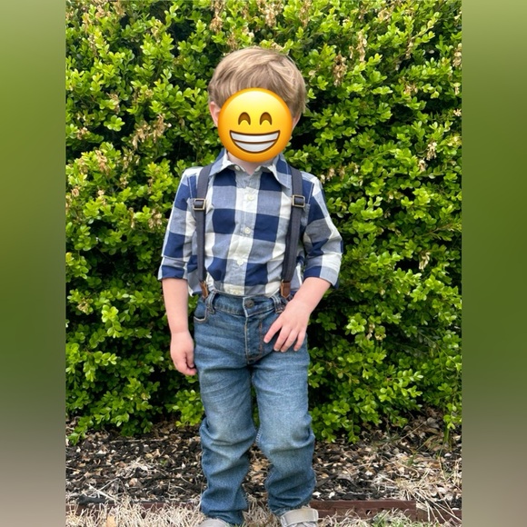 Oshkosh blue jeans with suspenders - Picture 6 of 6